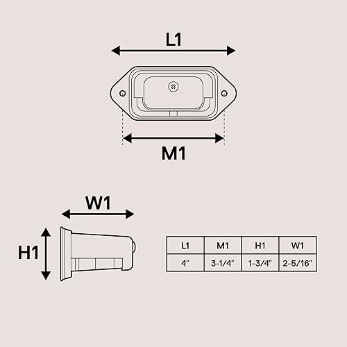 Miniatura 7 de Luz LED para placa de matrícula de remolque montaje en superficie DOT FMVSS 108 SAE L acabado cromado impermeable 12 V DC Luces de matrícula para