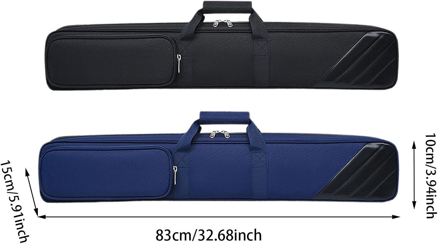 2X Billiard Cue Cases Billiard Pool Cue Stick Carrying Cases Portable Easy to