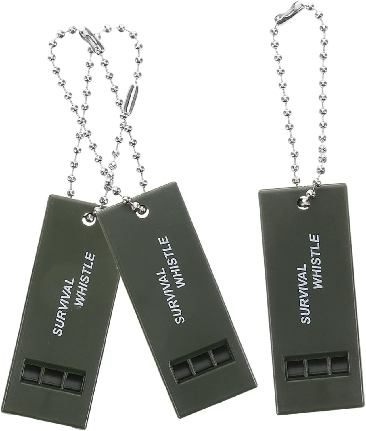 Milisten High Decibel Emergency Whistle 3pcs Outdoor Lifesaving Whistle Set with Reflective Lanyard for Earthquake Rescue Boating Hiking Camping and Survival