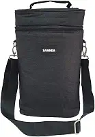 Bolsa Térmica 2 ou 4 Divisórias Wine Bag Porta Vinho Garrafa Taça Transporte Bebida Alça de Ombro (2 divisórias)