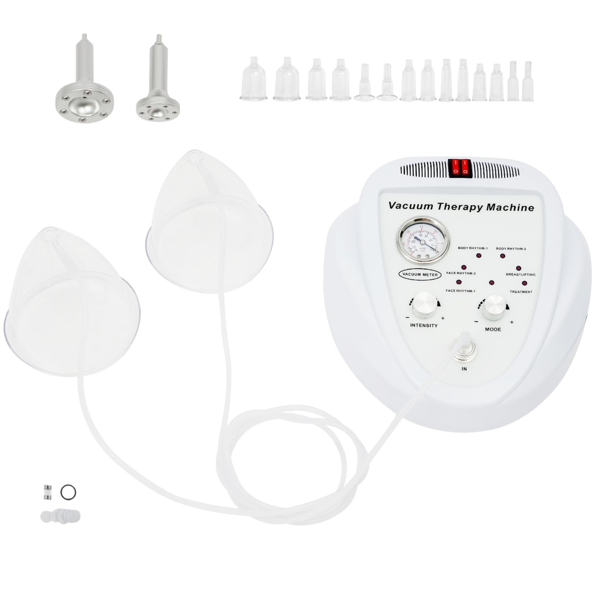 Vakuum Massagegerät Touchscreens Vakuum Therapie Maschine Schröpfen Massage Sätze für Körperpflege Body Körperformung Massagegerät mit 27 Tassen Multi-Funktions Vakuumpumpe