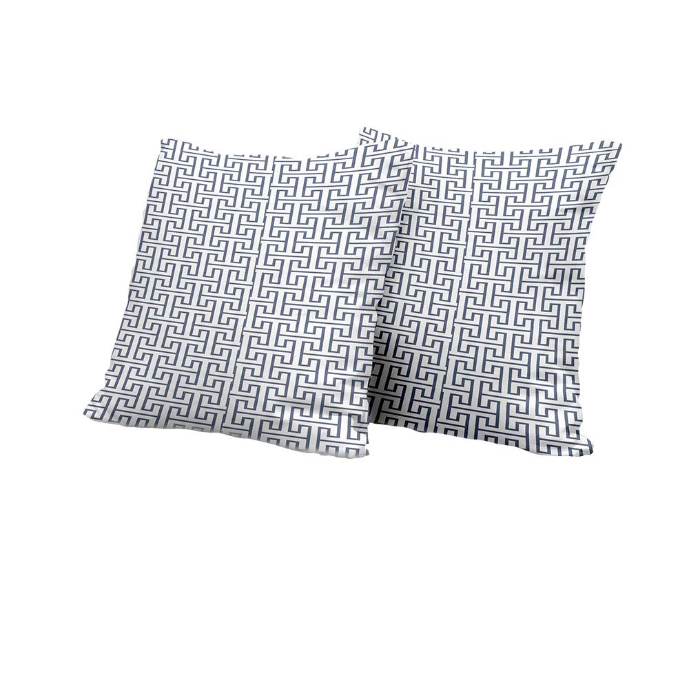 Taies d'oreiller géométriques lot de 2 housses de coussin gris blanc 14x14