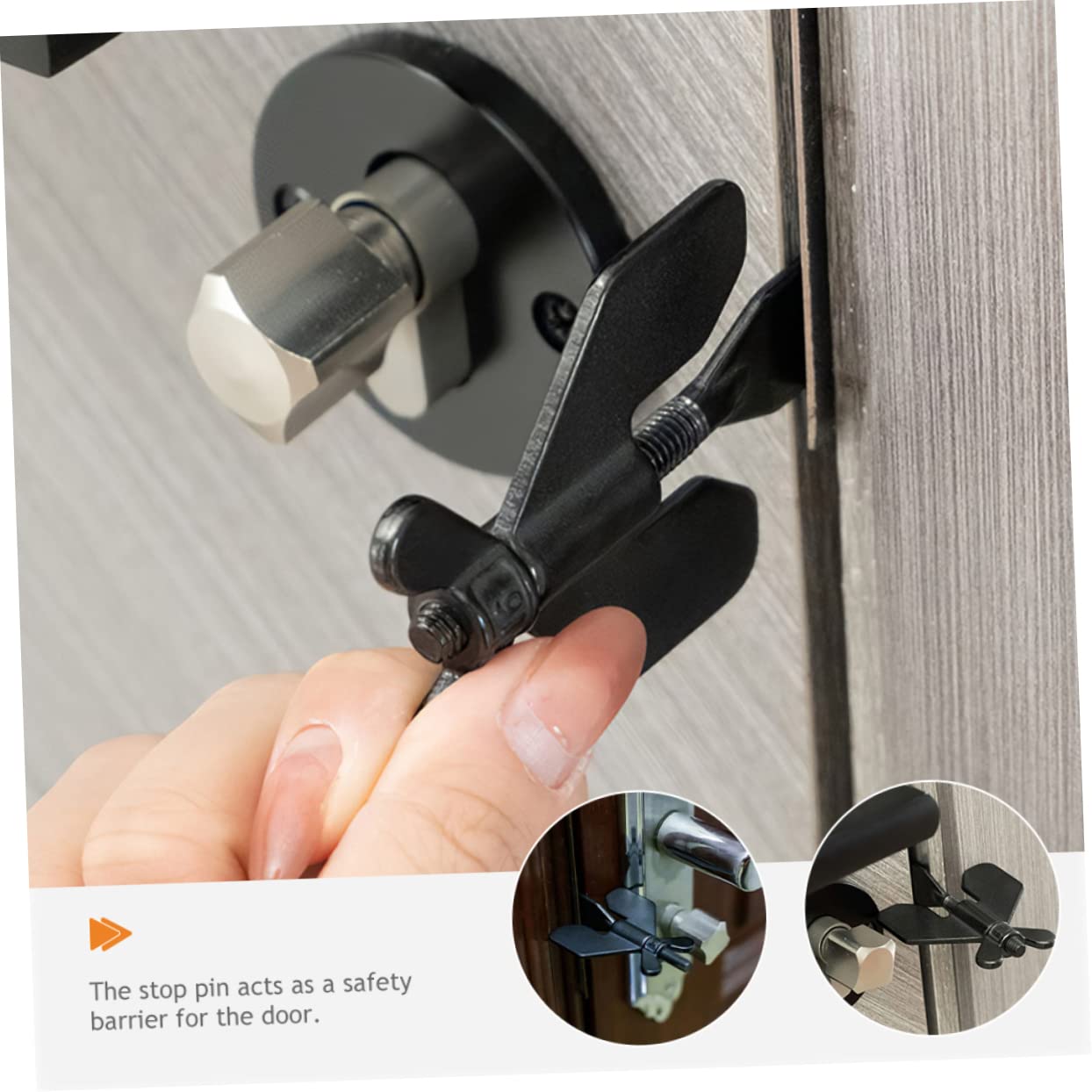 NUOBESTY 4 Pièces Verrou de Porte Portable Sécurisé Bloqueur de Porte pour Voyage Maison pour Hôtels Appartements