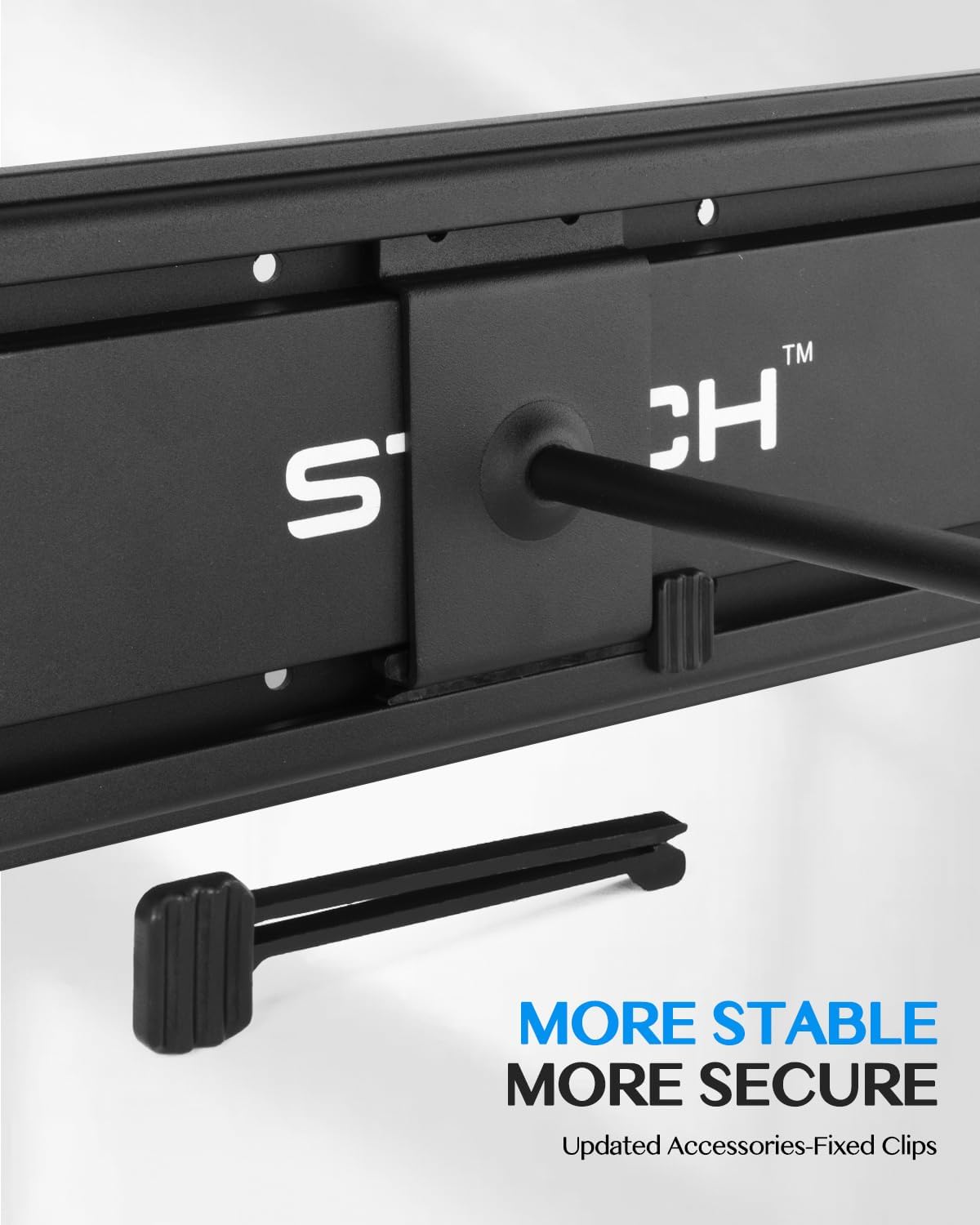 STRICH Support mural pour plusieurs guitares, 204,5 cm de large, peut contenir 8 guitares, support de guitare en aluminium robuste, support de basse, ensemble d'affichage d'instruments réglables, SMH