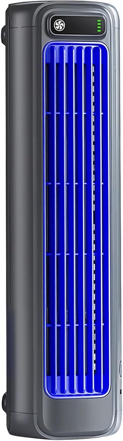 Rechargeable Portable Tower Fan, 3-Speed, Silent Operation, 12.3 In