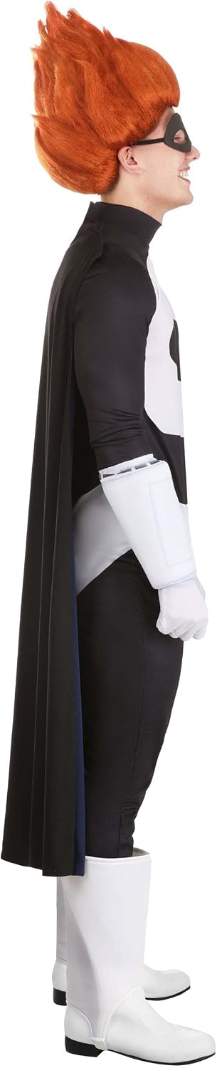 Adult Syndrome Costume | Disney and Pixar's The Incredibles Syndrome Villainous Halloween Outfit with Cape and Wig