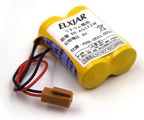 Miniatura 3 de BR-AGCF2W - Batería de repuesto de 6V para Fanuc Controls A98L-0031-0011#L, PANASONIC BR-ACF2P BR-AGCF2P, GE A06B0177D106 A06B-0177-D106