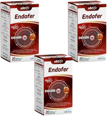 Nbt Life Endofer, Demir ve C Vitamini  eren, 30 Kaps l, 3l  Set