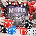 4 Pieces Jumbo Inflatable Dice 12.6 Inch Large Inflatable Dice Game Toy for Indoor Outdoor Lawn Swimming Pool Birthday Party Favor Bunco Night Board Game Christmas Decoration (White, Black, Blue, Red)