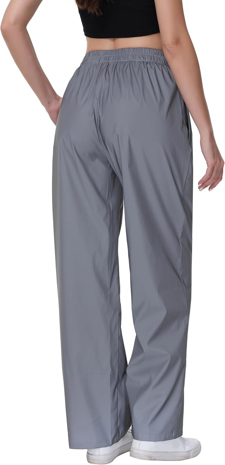 LZLRUN Women Reflective Hip Hop Rave Trousers Wide Leg Pants Retro Straight Leg Pants Streetwear - Image 3