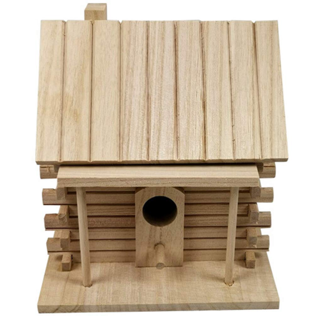 Pudełko do gniazdowania ptaków, dom dla ptaków Box Habitat Roosting Pocket, drewniany domek dla ptaków wiszący niedokończony do malowania budka dla ptaków budka do hodowli dekoracja ogrodowa