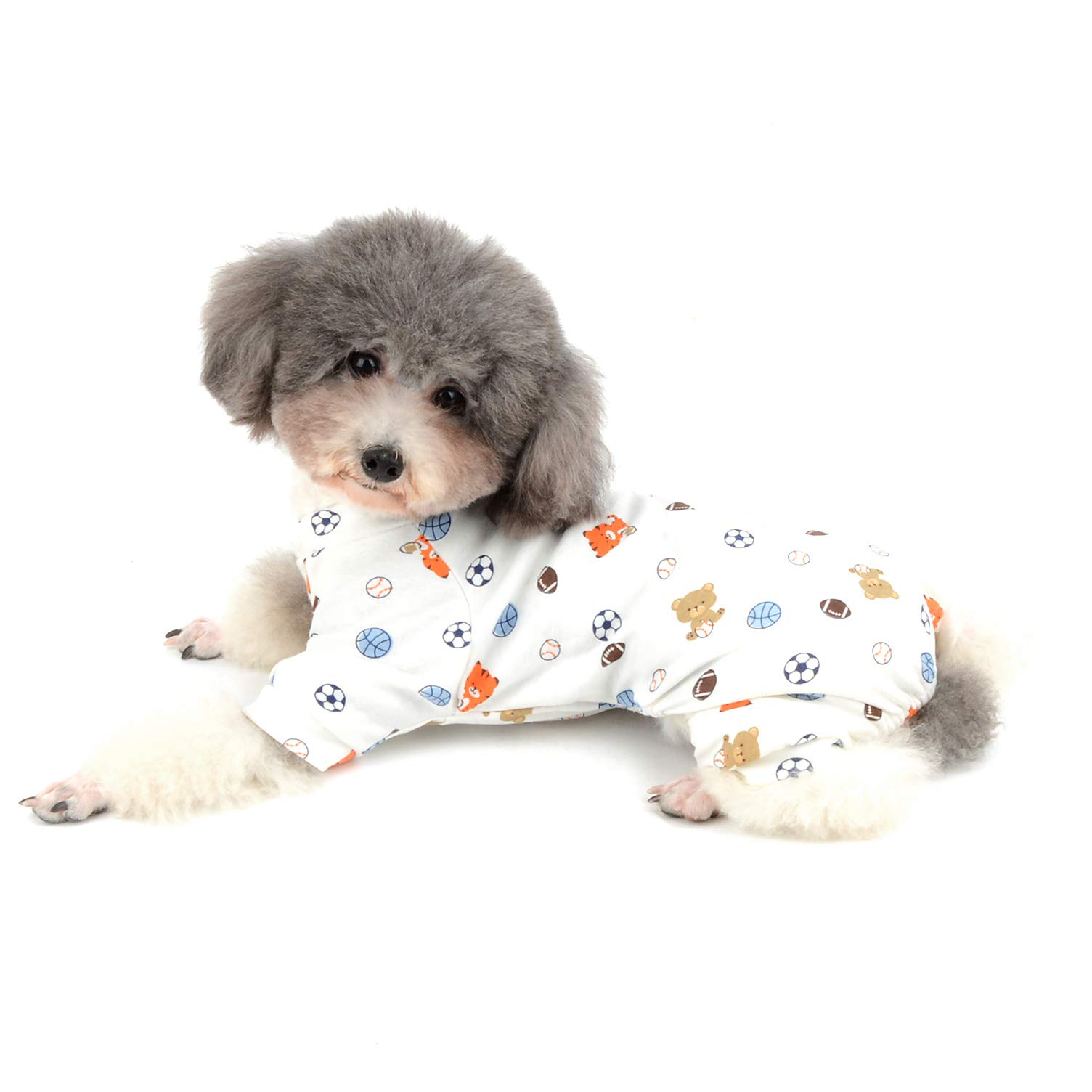 Pigiama in Cotone per Cani, con Stampa Adorabile, per Animali Domestici, con Motivo a Anatra, Stile Britannico, per cagnolini e Tutine, Vestiti per Cani da Compagnia