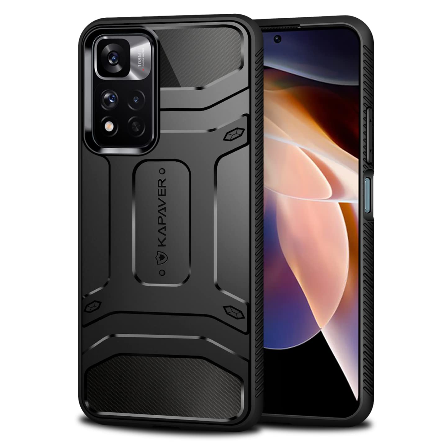 KAPAVER® Rugged Back Cover Case for Xiaomi 11i / Xiaomi 11i Hyper Charge 5G MIL-STD 810G Officially Drop Tested Solid Black Shock Proof Slim Armor Patent Design (Plastic I Black) (B09LVKP2B3) Amazon Price History, Amazon Price Tracker