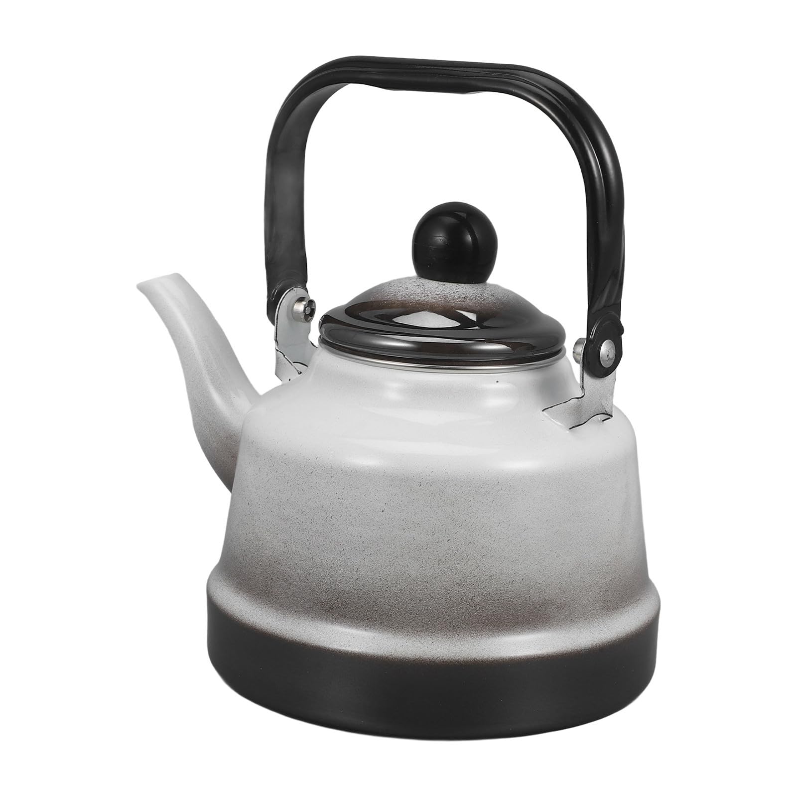 Bouilloire Émaillée Vintage 1,7l : Design Élégant, Poignée Ergonomique en Acier, Idéal Thé et Café