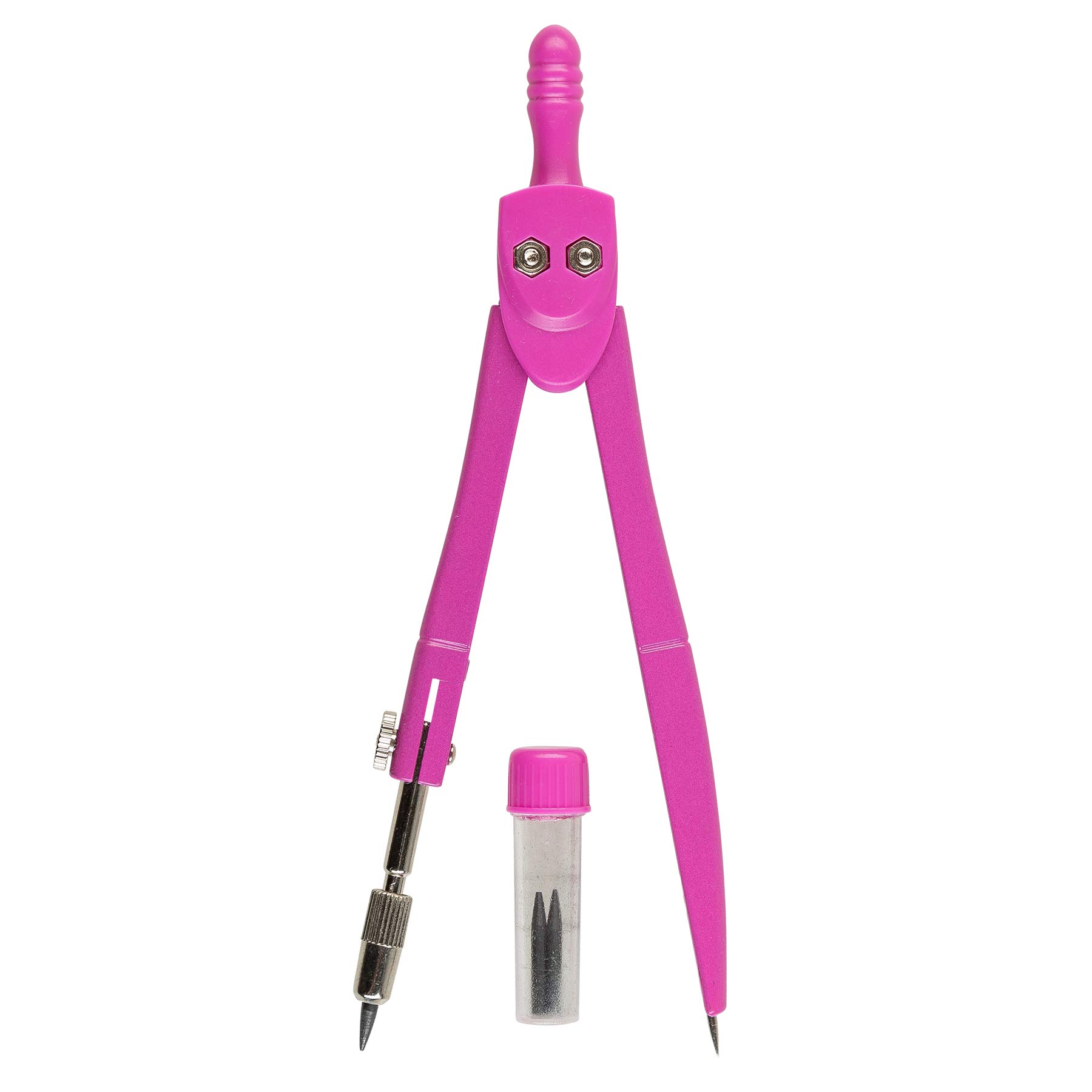 Idena Compas d'écolier avec mines de rechange, rose, 1 pièce