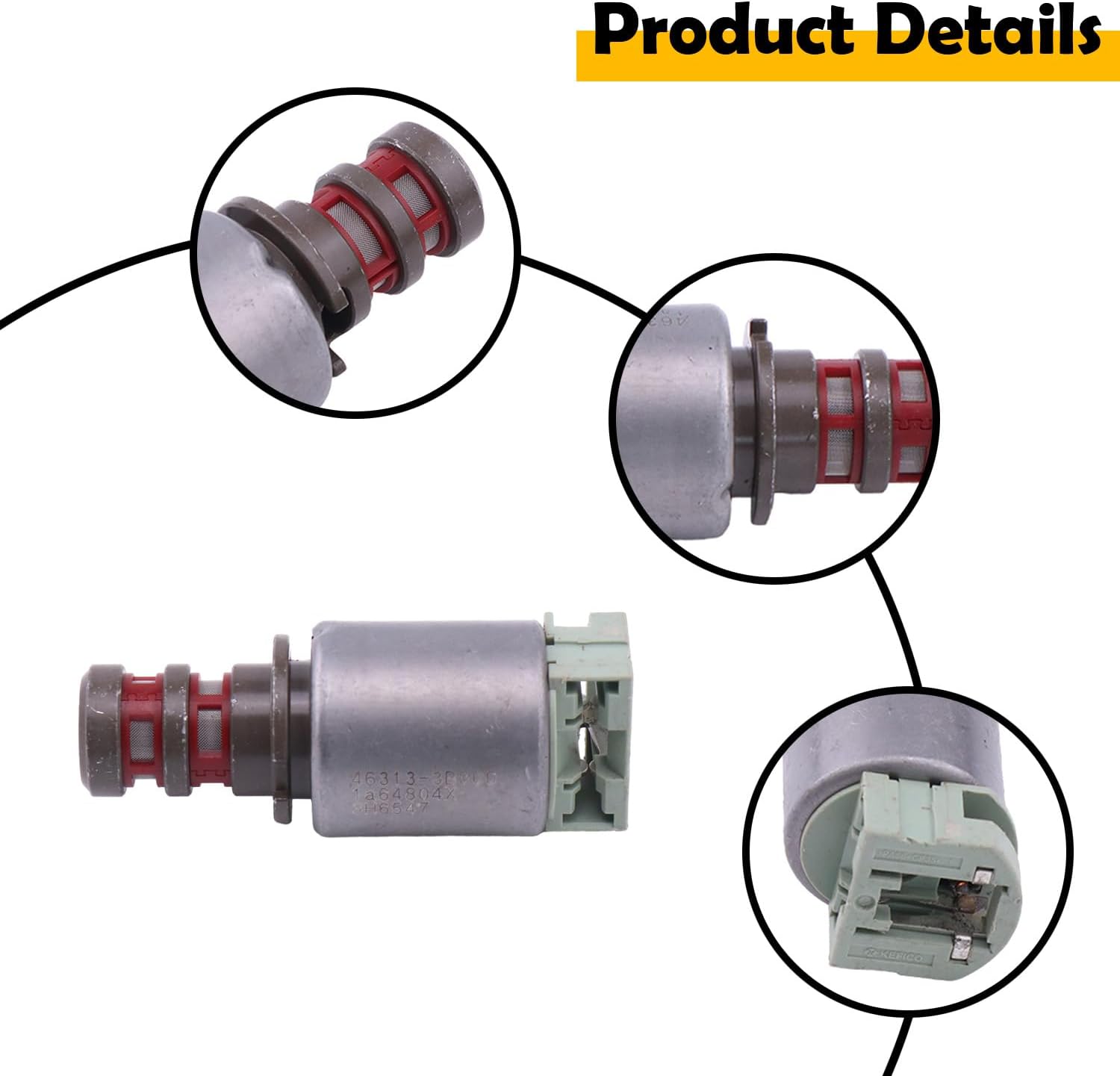 46313-3B000 Solenoid Valve Compatible with Hyundai Tucson 2015-21, Elantra 2011-20, Accent 2015-22, Genesis 2008-2016, Azera 2006-2010