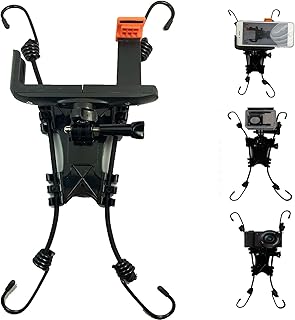 3 in 1 Action Camera Chain Link Fence Mount for Waterproof Action Camera/Digital Camera/Smartphone - Ideal Backstop Camera Mount for Recording Baseball,Basketball,Softball and Tennis Games