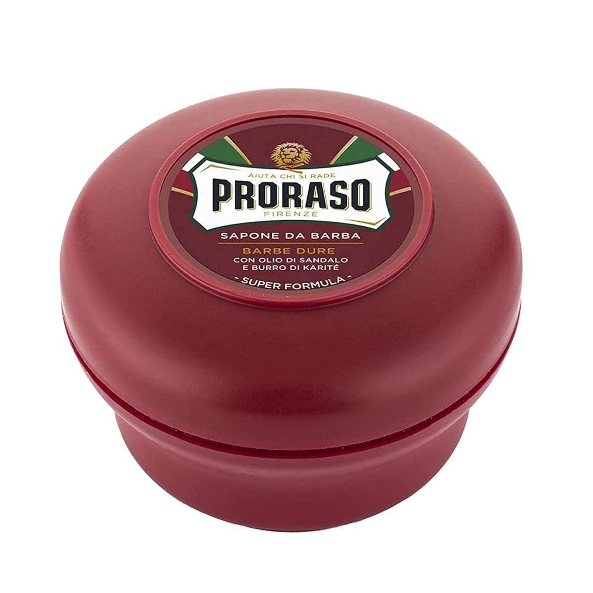 Proraso Sapone Da Barba Mydło do Golenia, 150ml | Odżywczy, z drzewem sandałowym i masłem shea, proces gorących mydłów, do grubej brody, wyprodukowano we Włoszech