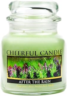A Cheerful Giver - After The Rain - 16oz Medium Scented Candle Jar with Lid - Cheerful Candle - 80 Hours of Burn Time, Candles Gifts for Women, Violet