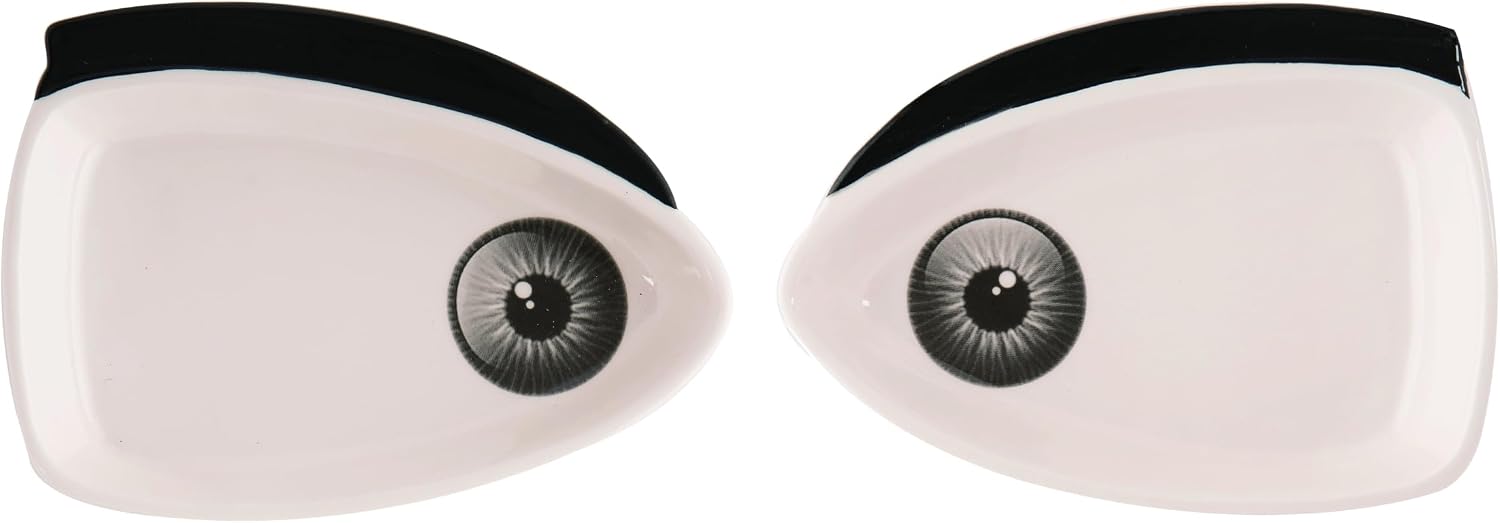 Transpac Dolomite Halloween Eyeball Plate Set of 2-6" Multicolor Decorative Tabletop Plates - Food Safe, Indoor Use, Perfect for Halloween Decor Multicolor