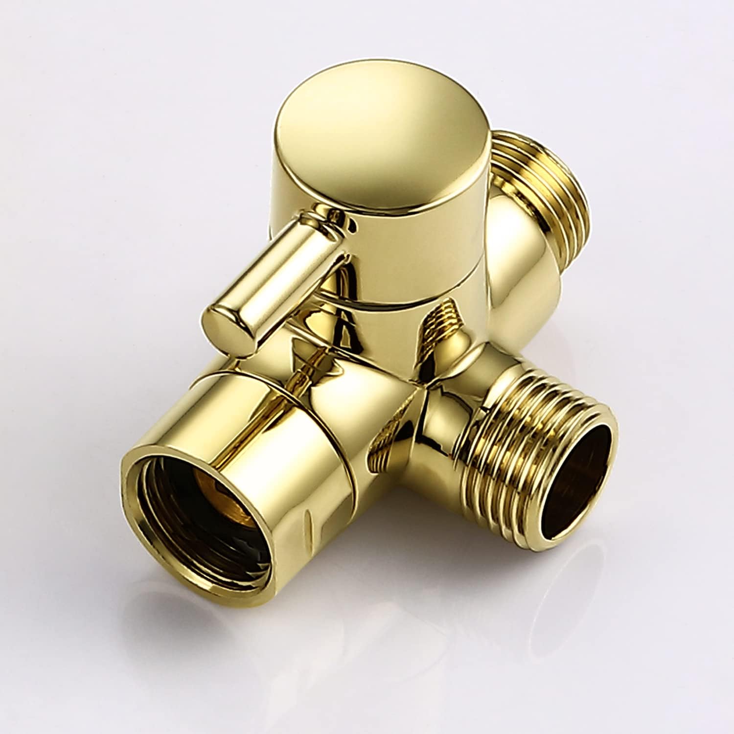 Brass Shower Head Diverter, 3-Way Diverter Valve | Solid Brass Built to Last, 3-Way Flexibility, Smooth, Precise Operation, Easy DIY Install, Universal Fit