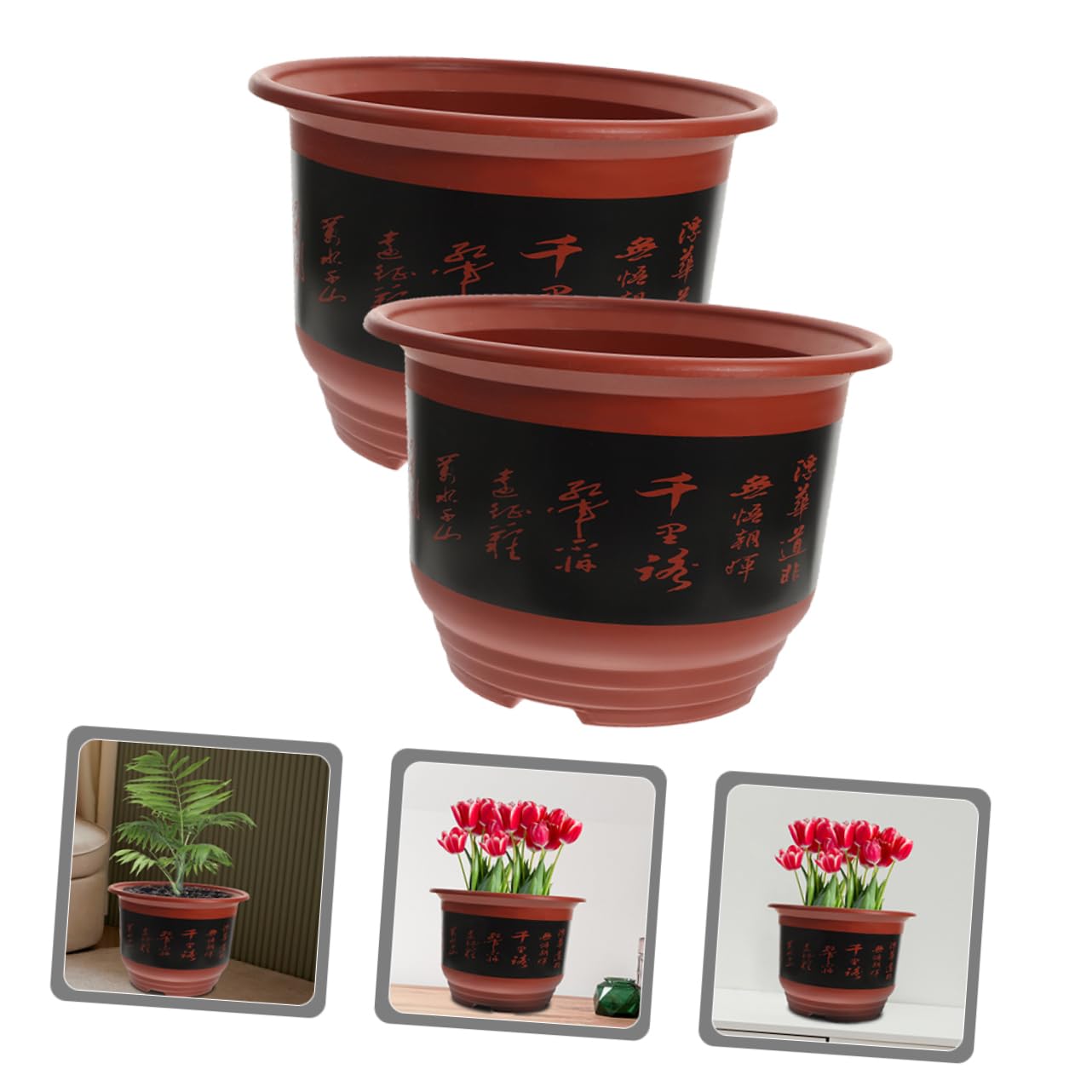 ORFOFE Lot De 2 Pots À Orchidées en Plastique avec Trous Uniques pour Une Utilisation Facile