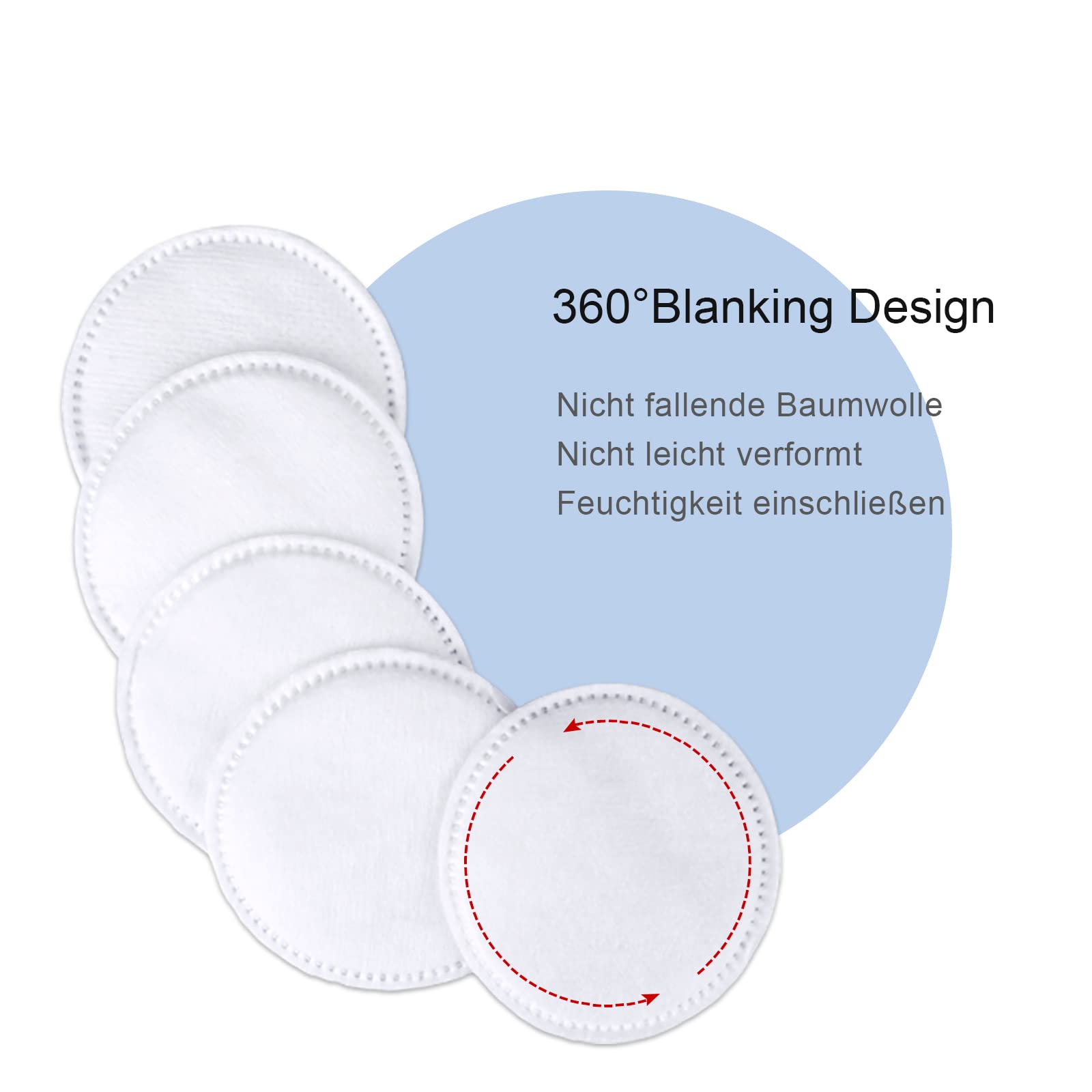 MSQ 500 almohadillas de algodón de algodón embalaje biodegradable | perfectas para el cuidado diario de la belleza de algodón hipoalergénicas