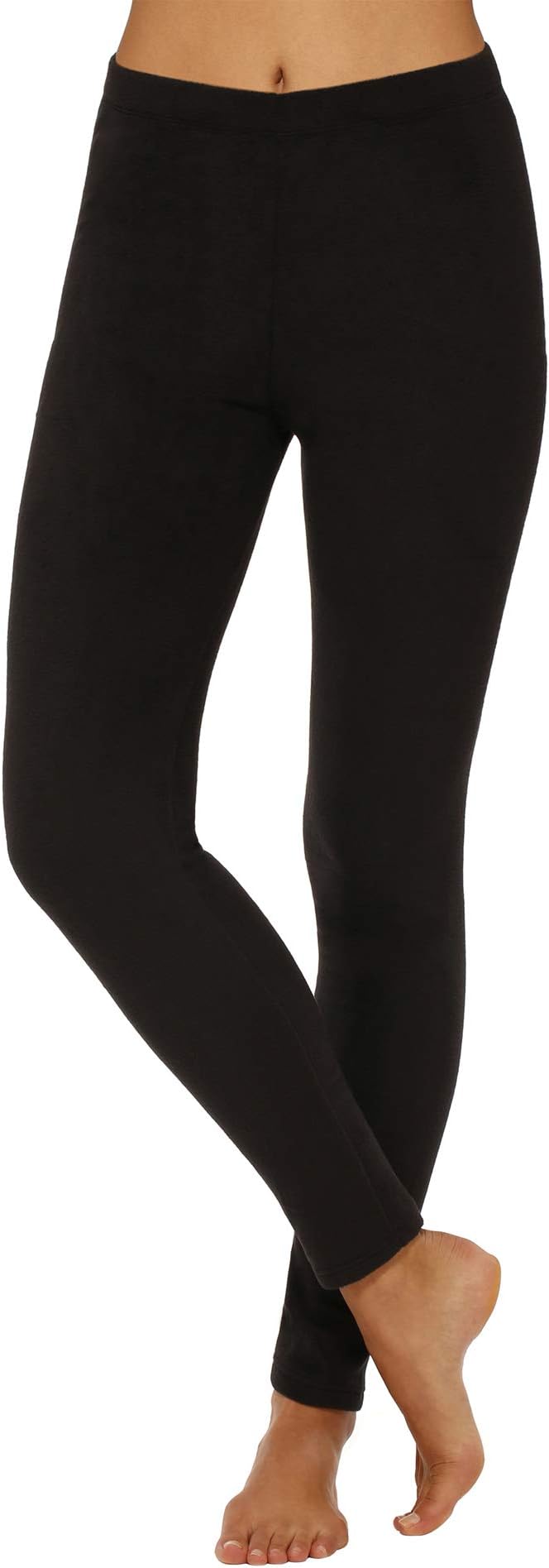 Cuddl DudsFleecewear with Stretch Leggings for Women - Thermal Fleece Lined Base Layer Tights - Cold Weather Winter Clothes