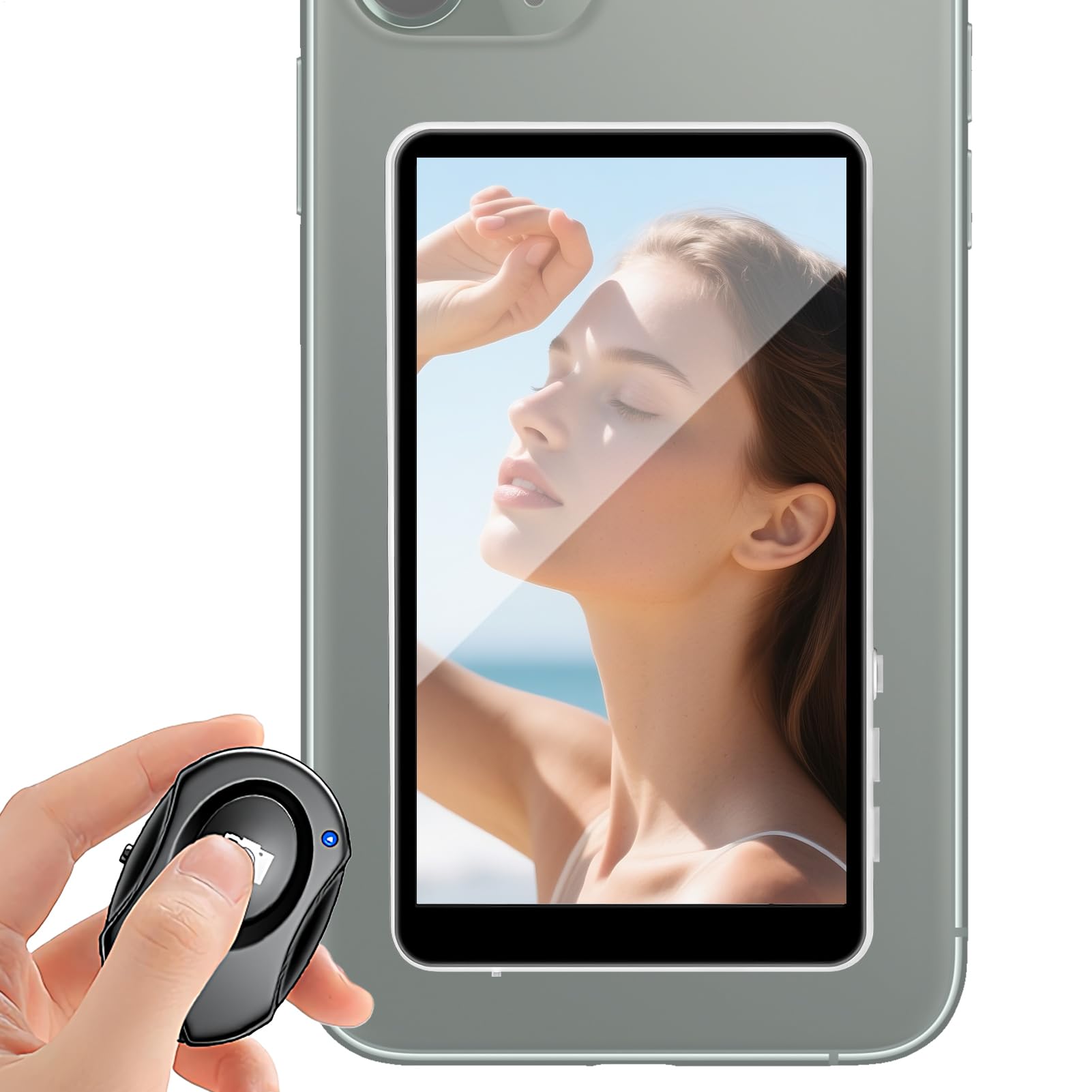 Monitor Selfie Monitor Selfie Senza Fili con Registrazione | Accessorio Smartphone Senza Ritardo per Vlog, Foto, Video e Live Streaming