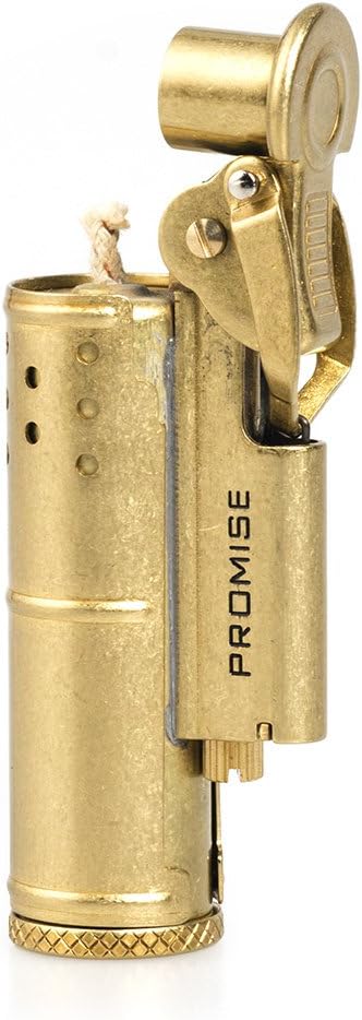 Soft Flame Solid Brass Antique Style Flint Wheel Kerosene Windproof Lighter