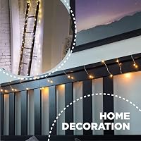 LAC FUTURE Elemes Tündérfény 5m 50 LED Rézhuzalos Fényfüzér - Meleg Fehér Vízálló Dekoráció Karácsonyra, Halloweenre, Beltéri Használatra 3