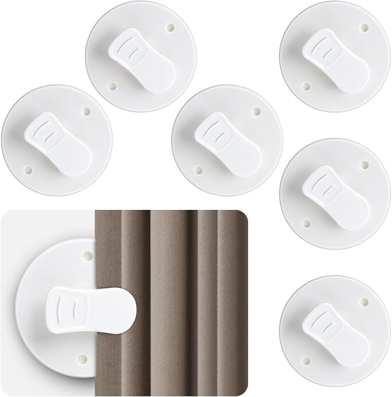 Shower Curtain Clips, Shower Splash Guard Holders, Windproof Showers Splash Guard, Self Adhesive Showers Curtain Holder Keep Curtains Liner Closed to Wall for Home,Clear (6PCS)