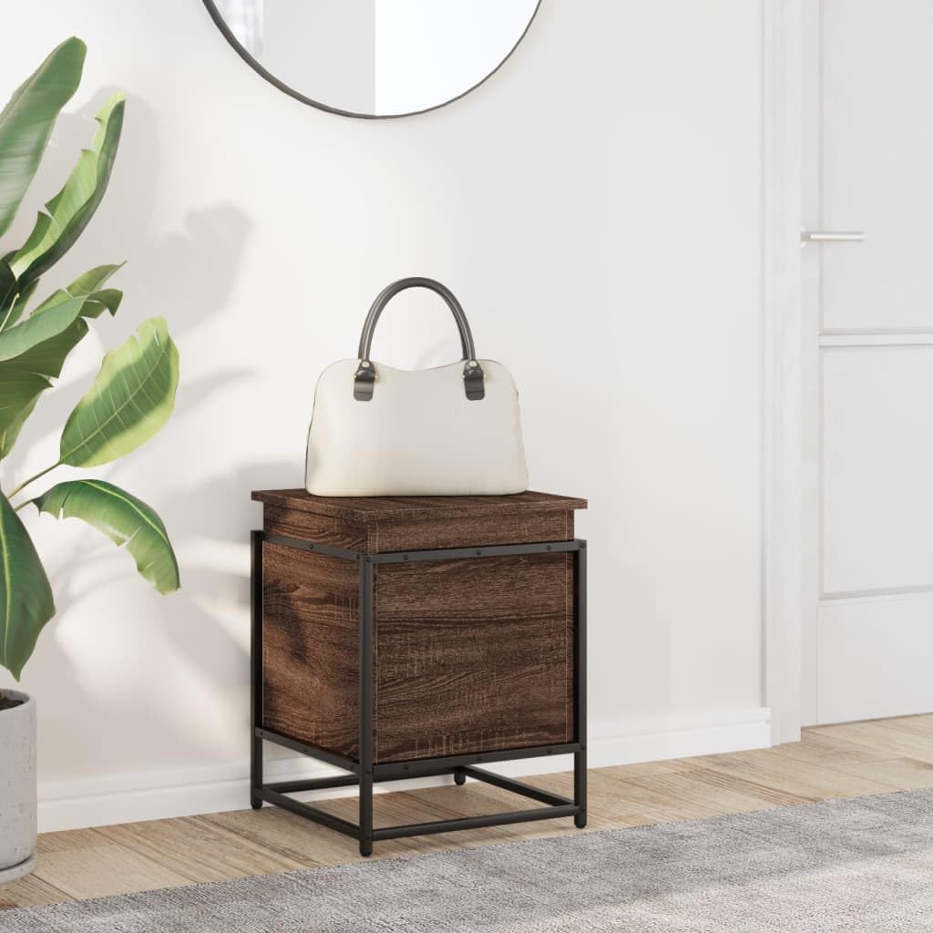 ShGaxin Aufbewahrungsbox mit Deckel, Holz, braun, Eiche, 40 x 40 x 51,5 cm, Spielzeugtruhe, Aufbewahrung, Schlafzimmer, Truhe, Truhe mit Sitz, Aufbewahrungsmöbel - 848793