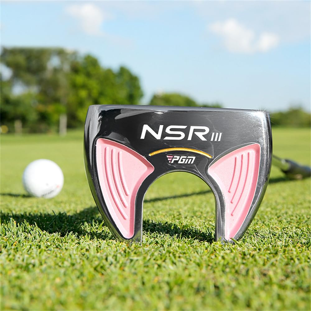 Mallet - Putter de golf para mujeres diestras y jugadoras de 3 grados con cubierta protectora para la cabeza