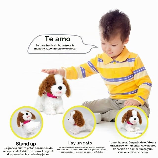 Foto 4 de 8 de WEofferwhatYOUwant Perro Robot Interactivo Teddy - Peluche Goldendoodle con 12 Comandos de Voz