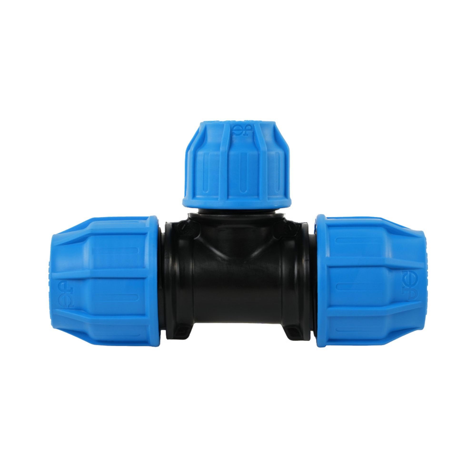 John Guest Blue Mdpe Compression Reducing Tee 32X32x25mm Pipe Fitting, Wras Approved Underground Water Pipe Connector