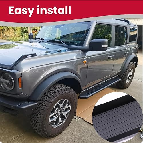 Miniatura 4 de Estribos laterales de 5 pulgadas para Ford Bronco de 4 puertas 2021 2022 2023 2024 2025 Accesorios de barra Nerf