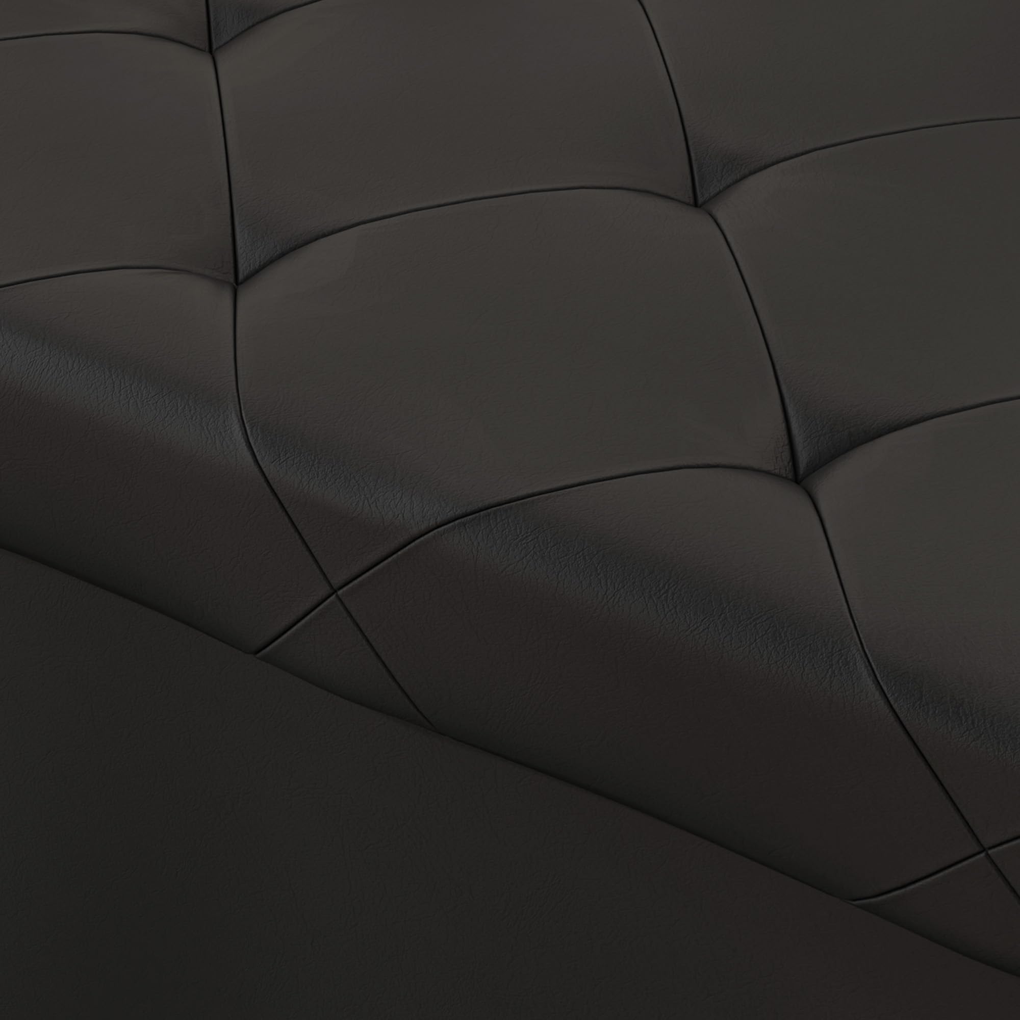 HOMCOM Panca Contenitore Pieghevole da 84L, Panca Fondoletto con Coperchio Imbottito e Rivestimento in Pelle PU, 76x38x38cm, Nero