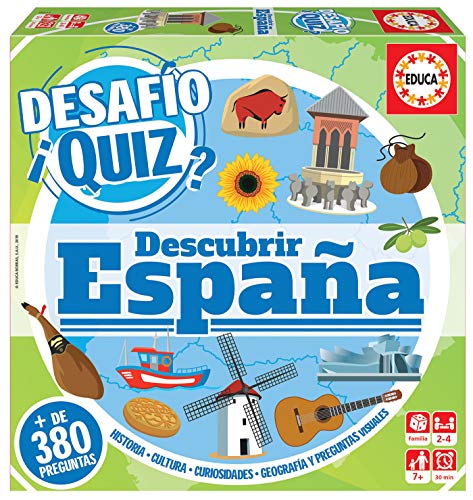 Educa - Desafio Quiz-Descubrir España Juego de Mesa