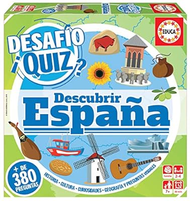 Educa - Desafio Quiz-Descubrir España Juego de Mesa (18217) | Ya disponible en tu tienda friki favorita! En mundofriki.es!
