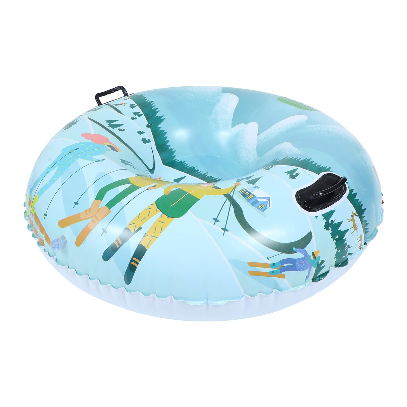 TOPBATHY Slitta da Neve Gonfiabile in PVC Ispessito 45 Fili Valvola di Sicurezza Snow Tube Resistente al Freddo e All’Usura Facile da Pulire Adatta per e Adulti per Attività All’Aperto