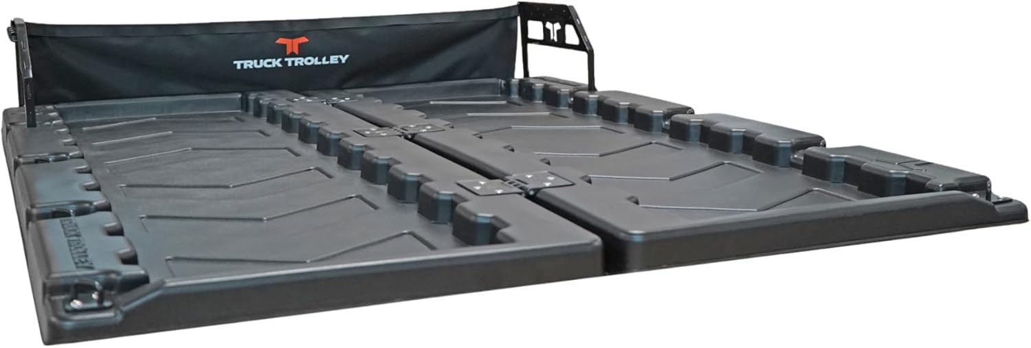 Lightweight Truckbed Trolley System fits Any Full Size Pickup with D-Loops | 300 lbs Weight Rating | Easy Installation | Collapsible | L 62.5" x W 47.75" x H 10.5" | TT2201