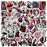 魔女 美人 美魔女 デカダンス ハロウィン ゴシック Gothic ホラー スカル 髑髏 ドクロ 頭蓋骨 イラスト シール ステッカー (50枚SC)