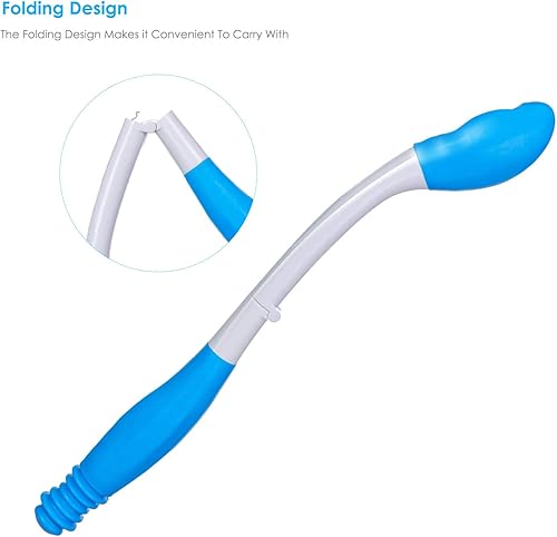 Miniatura 8 de DaMohony Ayudas de inodoro para discapacitados y ancianos, herramientas plegables para inodoro, limpiador inferior, herramientas de inodoro de larga