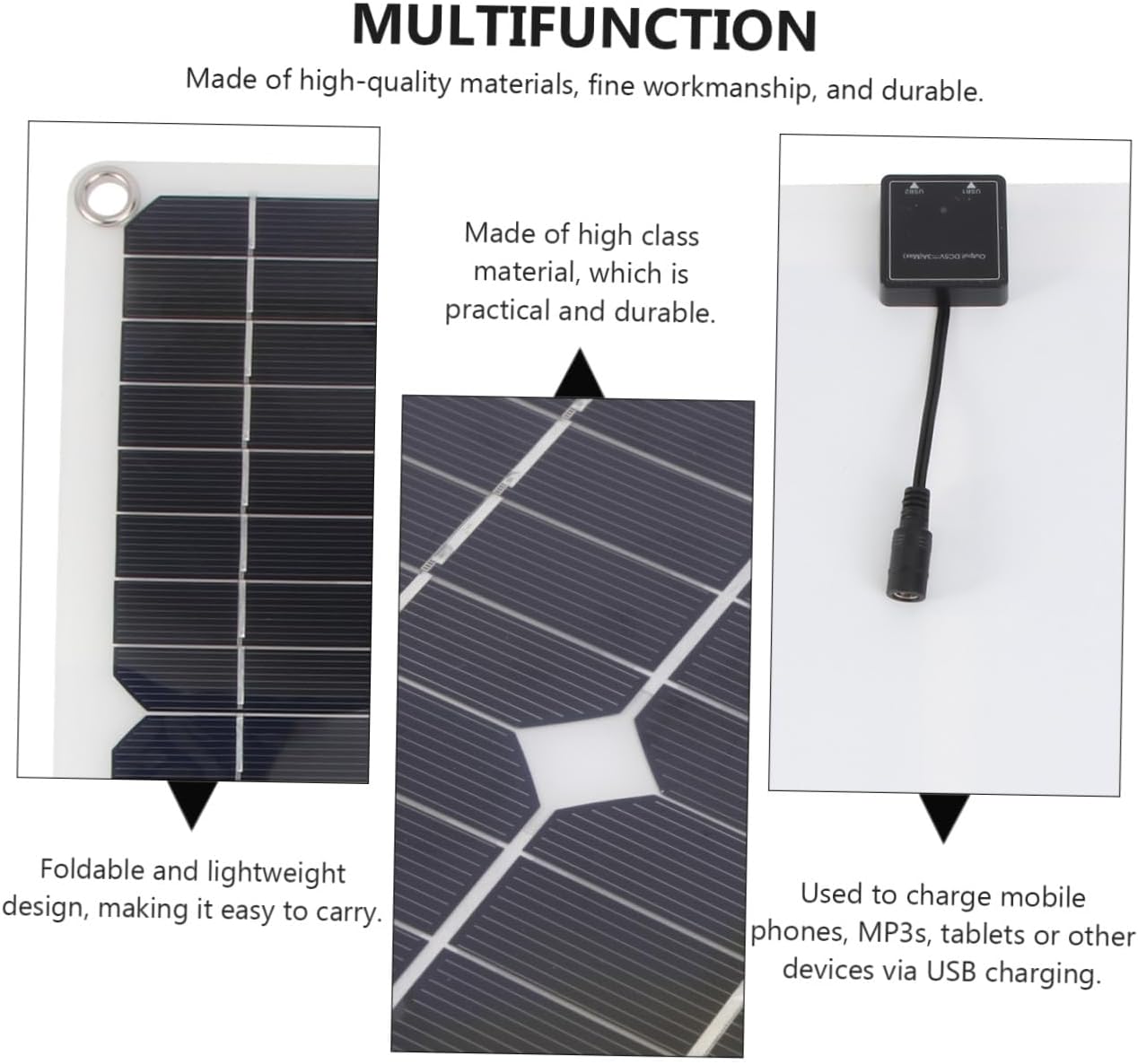 Solar Power Bank 40w 18v Monocrystalline Flexible Solar Panel 30a Controller Outdoor Charging for Mobiles Tablets Camping