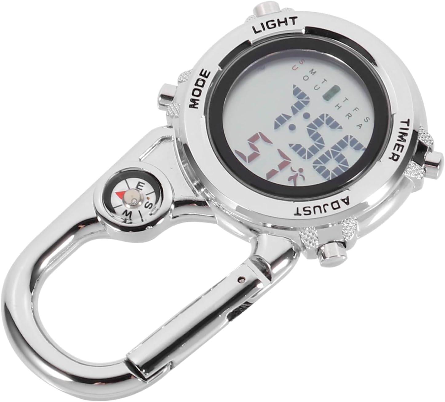 VANZACK 1pc Pocket Watch Carabiner Hanging Hook Watch Digital Clip Watch Deportivo Para Hombre Carabiner Fob Watch Digital Watches for Watch for Men Digital Hooks Button