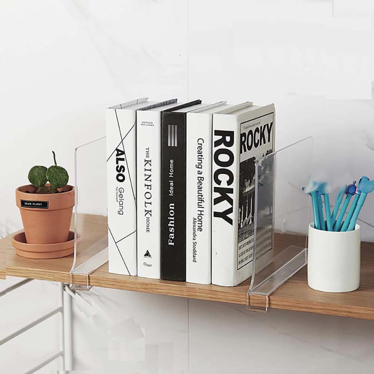 Acrylic Shelf Dividers and Closet Separators Wardrobe Partitions 2pcs Nail-Free Organizers for Clothes and Cabinet Storage