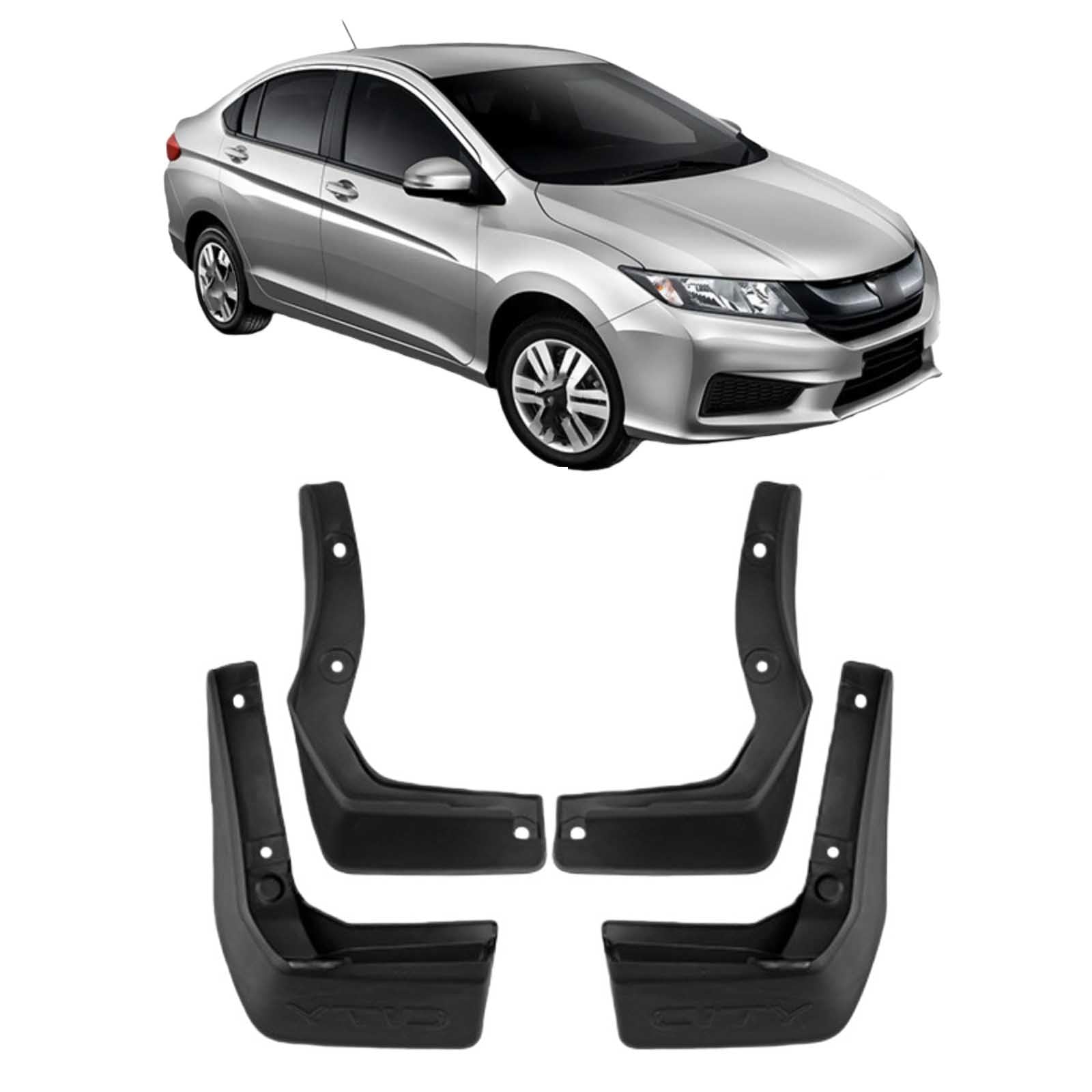 4 Pcs Car Mud Flaps Splash Guards for Honda City 2015-2020, Front Rear Wheel Protection Fender Accessories No Need to Drill Holes