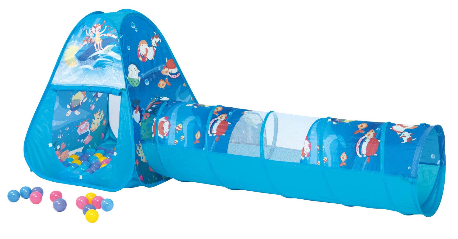 Ching Ching Ocean Play House & Tunnel with 100pcs Colorful Balls, One Size