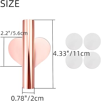 Self-Adhesive Wall Vase for Dried Flowers, Rose Gold Heart, 2Pcs